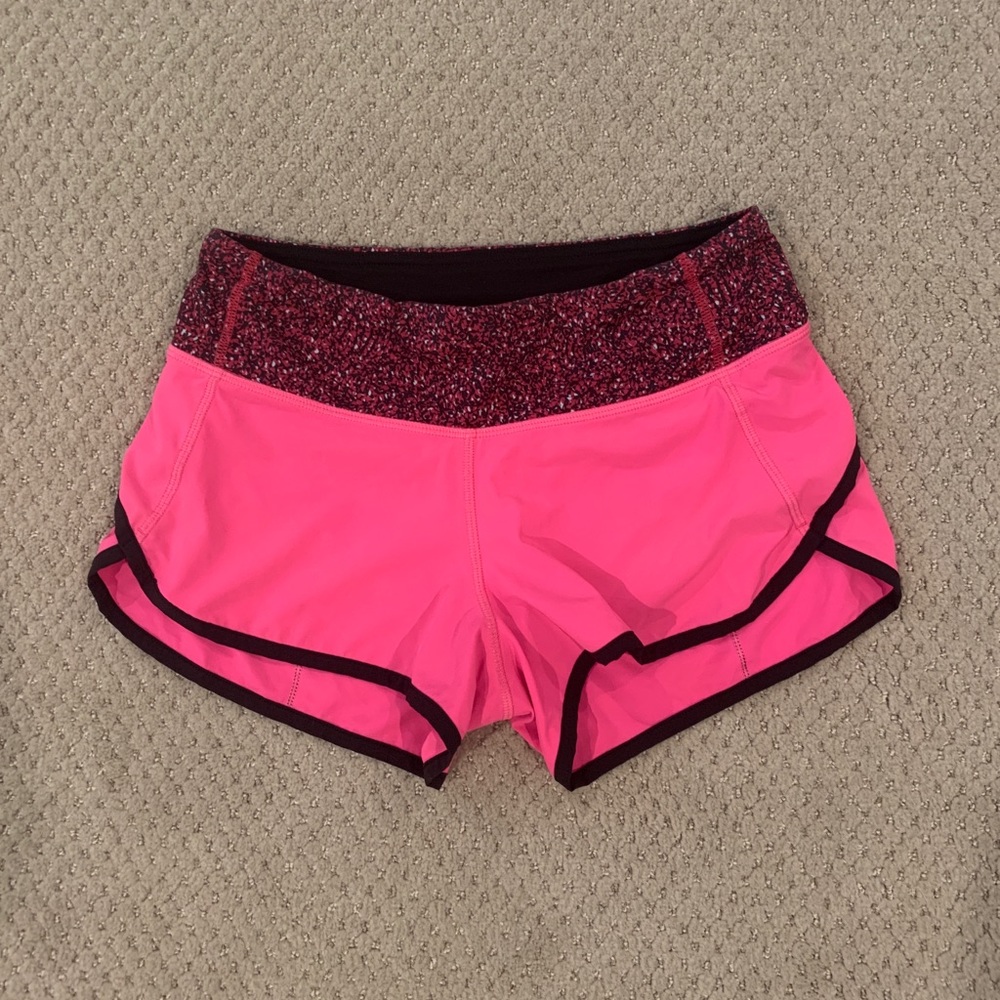 Pink lululemon shorts
